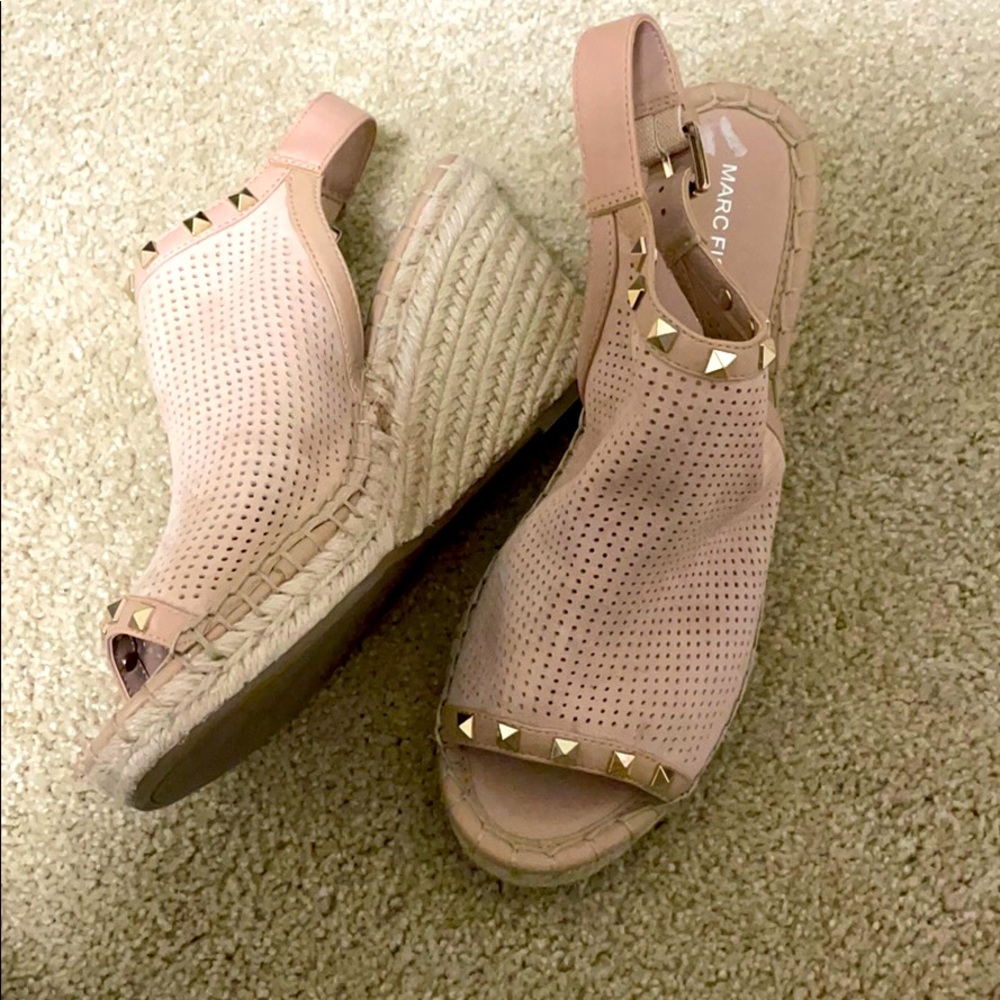 Marc Fisher stud wedge sandals 8.5